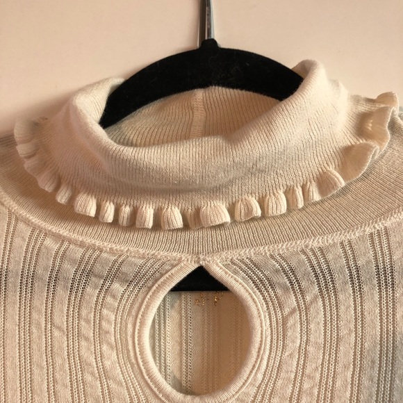 FREE PEOPLE CREAM COWL NECK - Picture 5 of 6